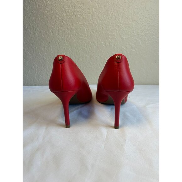 Michael Michael Kors Alina Flex Leather Pump Red Size 8.5 M Party Formal - Picture 8 of 13